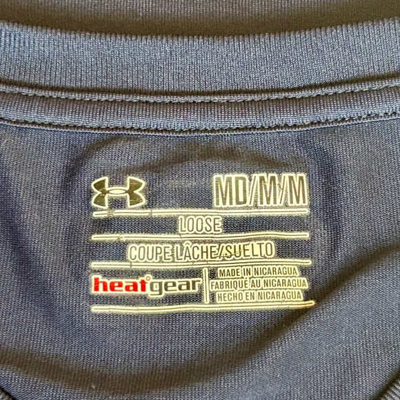 Adidas Nike Under Armour Mens Medium Shirt Lot of 3 Short Sleeve Black Red Navy - Picture 6 of 9